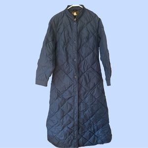 Vintage Eddie Bauer Long Navy Oversized Maxi Puffer Coat